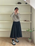 잇츠밤비 [임부복가능] 코튼 플레어 스커트 2col