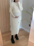 잇츠밤비 [임부복가능] 비스코스 골지 니트 원피스 세트 3col