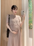 잇츠밤비 여름 임산부 하객룩* 코스 주름 원피스 2col 임부 출근룩 만삭