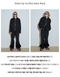러드 - Muliti Zip Up Mail Jacket Black