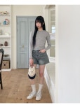 무아무아 [2TYPE] 슬림핏 레귤러 반팔 티셔츠: 5color