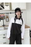 무아무아 로고 피그먼트 배색 아노락 [블랙]