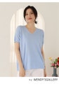 WENDYSGALLERY -[웬디즈갤러리]블리샵 브이넥 반팔니트│삼성물산 온라인몰 SSF Shop [웬디즈갤러리]블리샵 브이넥 반팔니트