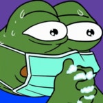 슬개짤 슬픈 개구리 소독 방역 마스크 손소독 당황 - 오늘의짤방