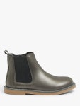 John Lewis & Partners Childrens Leather Chelsea Boots, Metallic Grey at John Lewis & Partners John Lewis & Partners Childrens... 