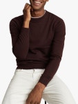 Reiss Wessex Knit Merino Wool Jumper, Bordeaux at John Lewis & Partners Reiss Wessex Knit Merino Wool Jumper, Bordeaux