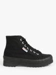 Superga 2341 Alpina Canvas Heeled Ankle Boots, Black at John Lewis & Partners Superga 2341 Alpina Canvas Heeled Ankle Boots, Black