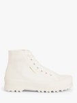 Superga 2341 Alpina Canvas Heeled Ankle Boots, White, 5 Superga 2341 Alpina Canvas Heeled Ankle Boots