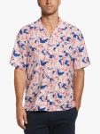 Original Penguin Floral Wave Short Sleeve Shirt, 438 Sodalite Blue at John Lewis & Partners Original Penguin Floral Wave Short... 