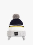HUGO BOSS Baby Colour Block Pom Pom Hat, Grey at John Lewis & Partners HUGO BOSS Baby Colour Block Pom Pom Hat, Grey