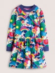 Mini Boden Kids Unicorns Jersey Sweatshirt Dress, Multi