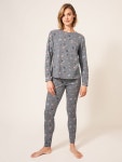 White Stuff Selena Graphic Print Jersey Pyjama Top, Grey/Multi at John Lewis & Partners White Stuff Selena Graphic Print Jersey... 
