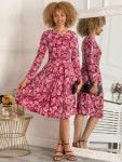 Jolie Moi Kalani Long Sleeve Dress, Navy/Pink Floral at John Lewis & Partners Jolie Moi Kalani Long Sleeve Dress, Navy/Pink Floral