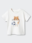 Mango Kids Flo Cotton T-Shirt, White, 9-12 months Mango Kids Flo Cotton T-Shirt, White
