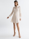Reiss Clara Lace Cut Out Mini Dress, Ivory at John Lewis & Partners Reiss Clara Lace Cut Out Mini Dress, Ivory
