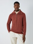 Armor Lux Camionneur Heritage Wool Zip Neck Sweatshirt, Deep Paprika at John Lewis & Partners Armor Lux Camionneur Heritage Wool... 