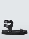 AND/OR Lavender Leather Chunky Footbed Sandals, Black at John Lewis & Partners AND/OR Lavender Leather Chunky Footbed Sandals, Black