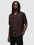 해마루partners | AllSaints Stellar Mass Short Sleeve Shirt, Black/Red at John Lewis & Partners AllSaints Stellar Mass Short Sleeve Shirt, Black/Red