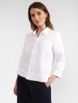 Hobbs Nita Linen Shirt, White at John Lewis & Partners Hobbs Nita Linen Shirt, White