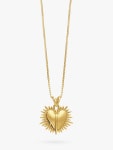 Rachel Jackson London Personalised Untamed Love Electric Art Deco Heart Necklace, Gold at John Lewis & Partners Rachel Jackson... 
