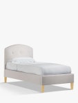 John Lewis Grace Child Compliant Upholstered Bed Frame, Single, Aquaclean Velvet Smoke John Lewis Grace Child Compliant... 