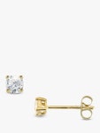 E.W Adams 18ct Yellow Gold Round Rub Over Set Diamond Stud Earrings, 0.15ct at John Lewis & Partners E.W Adams 18ct Yellow Gold... 