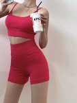 조이얼랏 [블랙/당일발송]SET 스포츠 브라 하이웨이스트 브라탑 크롭... 핫팬츠 투피스 셋업 캐미솔 사이클 바디프로필 폴댄스 필라테스 093022