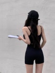 조이얼랏 [블랙/당일발송]SET 스포츠 브라 하이웨이스트 브라탑 크롭... 핫팬츠 투피스 셋업 캐미솔 사이클 바디프로필 폴댄스 필라테스 093022