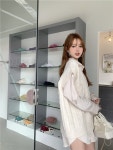 조이얼랏 [코디추천] 꽈배기 아이보리 조끼 오버핏 롱 니트 베스트 + 정장 롱 빅사이즈 셔츠 블라우스 봄 가을 신상 나들이룩 꾸꾸 230048