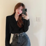 조이얼랏 꾸안꾸 심플 화이트 투버튼 크롭 캐주얼 세미 정장 자켓 230029