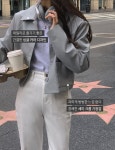 케이클럽-[자체제작/7만장돌파!/S-XL]#봄🌷 모비드 세미크롭 레더 자켓 (데일리룩/출근룩/레더자켓/가죽자켓/봄자켓/봄아우터/세미크롭자켓)... 