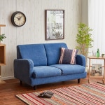 ソファ ゆったりワイドサイズ Coeurの通販 by ユナs shop｜ラクマ 座り心地バツグン☆2人掛 デニムソファ るさや