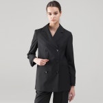 NOCOCHIC [노코시크] SOLID SLIM FIT DOUBLE JACKET [BK] | 레이틀리 [노코시크] SOLID SLIM FIT DOUBLE JACKET [BK]