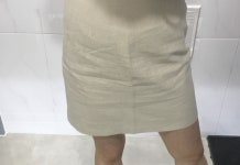 로렌하이 167/58 입니다 길이가 너무 짧지도 않고 길지도 않고 딱 좋아요 핏고 예쁘고 배부분도REVIEW - 로렌하이