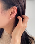 르볼 14k 10k Manon Ribbon Pearl Piercing #P0019