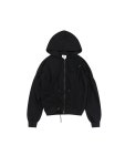 [르수기아뜰리에]Adjustable shirring zip-up hoodie (Black) [W CONCEPT]
