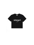 [Lesugiatelier르수기아뜰리에]Mirror Typography Graphic Cropped T-Shirt (Grey) [W CONCEPT]