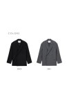 [Dunst for MEN던스트 포 맨]UNISEX ONE BUTTON DOUBLE-BREASTED WOOL BLAZER BLACK_M_UDJA1C102BK [W CONCEPT]