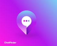 Logopond - Logo, Brand & Identity Inspiration (ChatFinder | Chat + location combination) ChatFinder | Chat + location combination