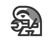 Logopond - Logo, Brand & Identity Inspiration (Fixing sloth ready-made logo for sale) Fixing sloth ready-made logo for sale