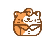 Logopond - Logo, Brand & Identity Inspiration (Orange kitty ready-made logo for sale) Orange kitty ready-made logo for sale