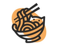 Logopond - Logo, Brand & Identity Inspiration (Ramen kitty cat ready-made logo for sale) Ramen kitty cat ready-made logo for sale