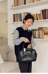 마니로 셔츠배색 니트 PLUS핏 빅사이즈여성쇼핑몰 로로텐