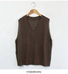 멜싱 브이넥 니트조끼 플러스핏 빅사이즈 여성 쇼핑몰 로로텐