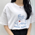 로모샵 (당일출고) 퍼피 자수 반팔티 (4color)