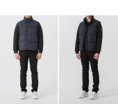 스톤아일랜드(Stone Island) | 스톤아일랜드 네이비 다운 패딩 조끼 8115G0223 V0020 G0223 크랭크랩스 안티드롭 패딩조끼(네이비)... 