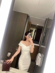 루씨트빈 (초초강추) 오드리 오프 섹시 트임 미디 원피스 (2col)