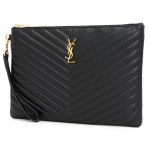 생로랑 블랙 골드로고 송아지가죽100% 여성 클러치 559193CWU011000 - 리본즈 코리아(REEBONZ KOREA)