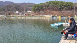 금광호수낚시터 유료낚시터 > 팔이 아플정도로 힘을 쓰네요. : 낚시사랑