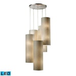 Customer Favorite ELK Lighting 10333/3L Ribbed Glass Collection 3 Light Chandelier, 10 x 5 x 36, Satin Nickel | AccuWeather Shop... 